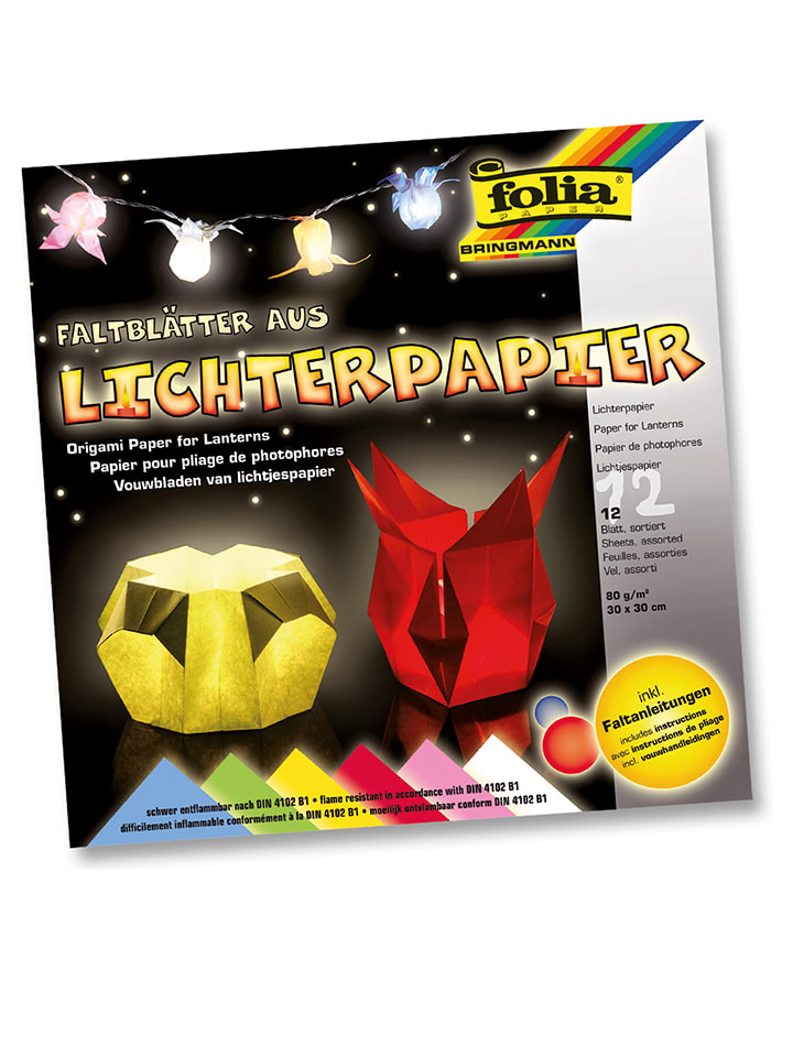 folia PAPER Świecący kolorowy papier (12 szt.) - 30 x 30 cm rozmiar: onesize