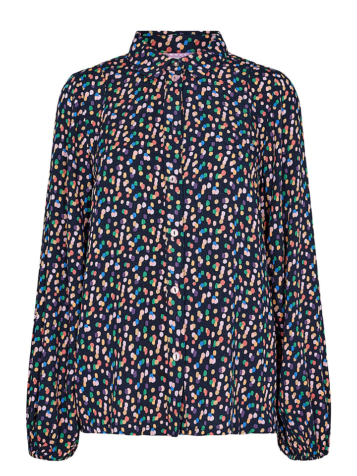 Bluzka "Nukit" w kolorze granatowym ze wzorem