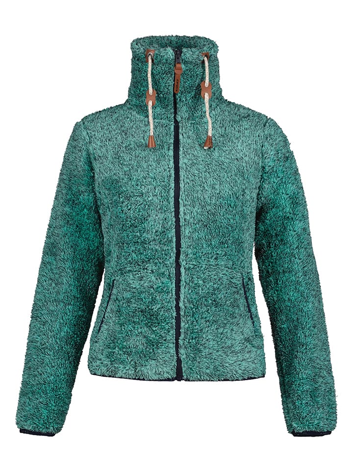 Kurtka polarowa "Colony" w kolorze zielonym