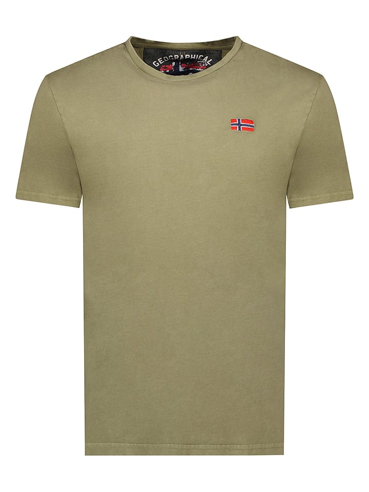Geographical Norway Koszulka "Jactus" w kolorze khaki rozmiar: XL