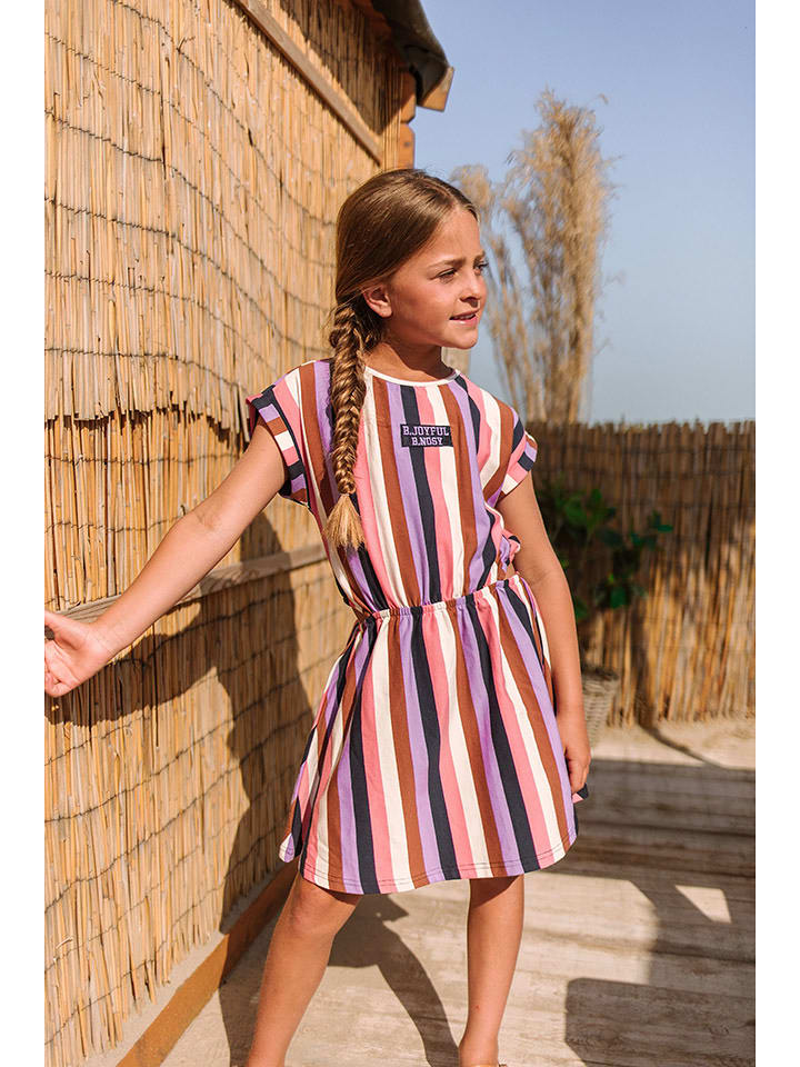 B.Nosy Sukienka w kolorze jasnoróżowo-kremowo-granatowym rozmiar: 134