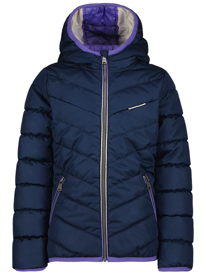 Vingino Dwustronna kurtka zimowa "Teley" w kolorze biało-granatowo-fioletowym rozmiar: 176