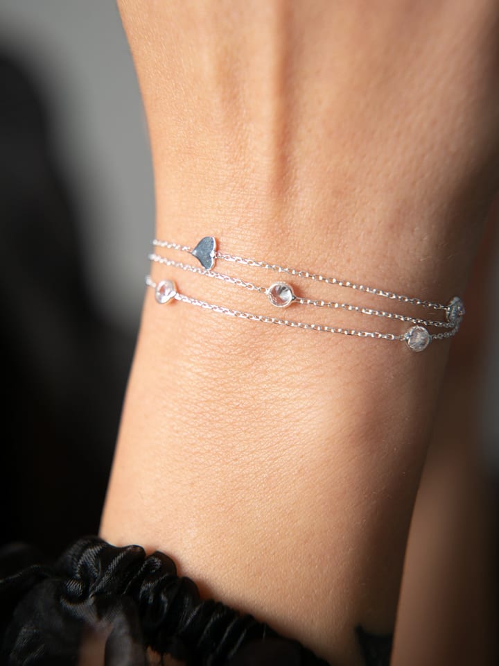 Heliophilia Srebrna bransoletka z elementami ozdobnymi rozmiar: onesize