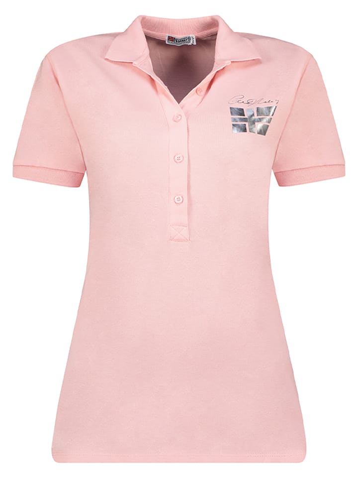 Geographical Norway Koszulka polo w kolorze jasnoróżowym rozmiar: XL