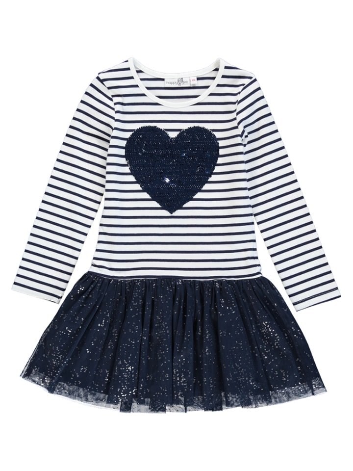 Sukienka w kolorze granatowo-białym