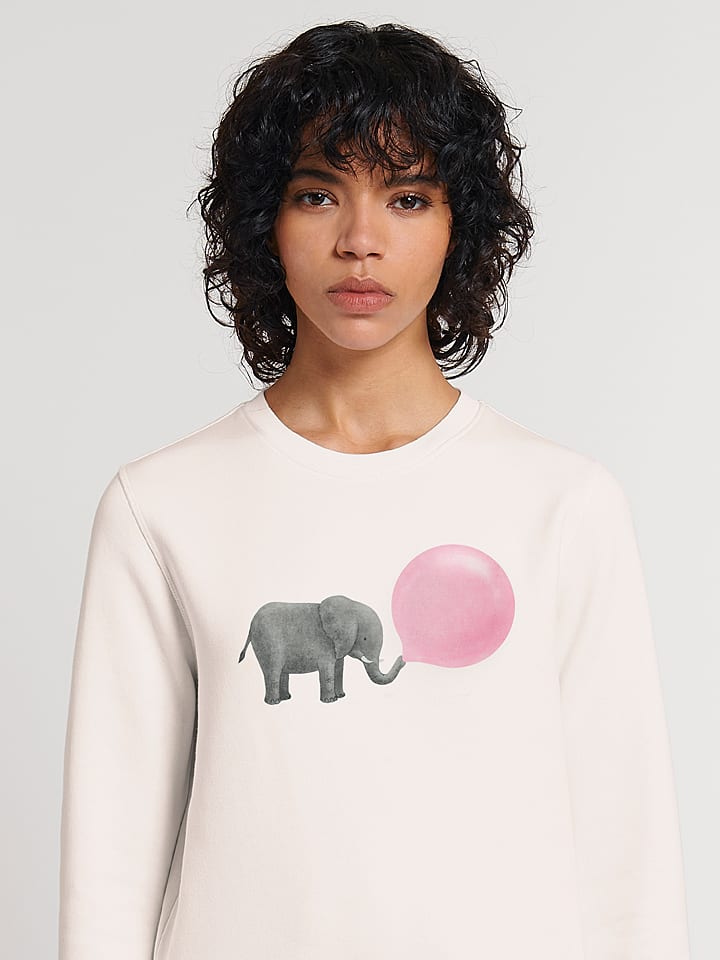 WOOOP Bluza "Jumbo Bubble Gum" w kolorze kremowym rozmiar: XXL