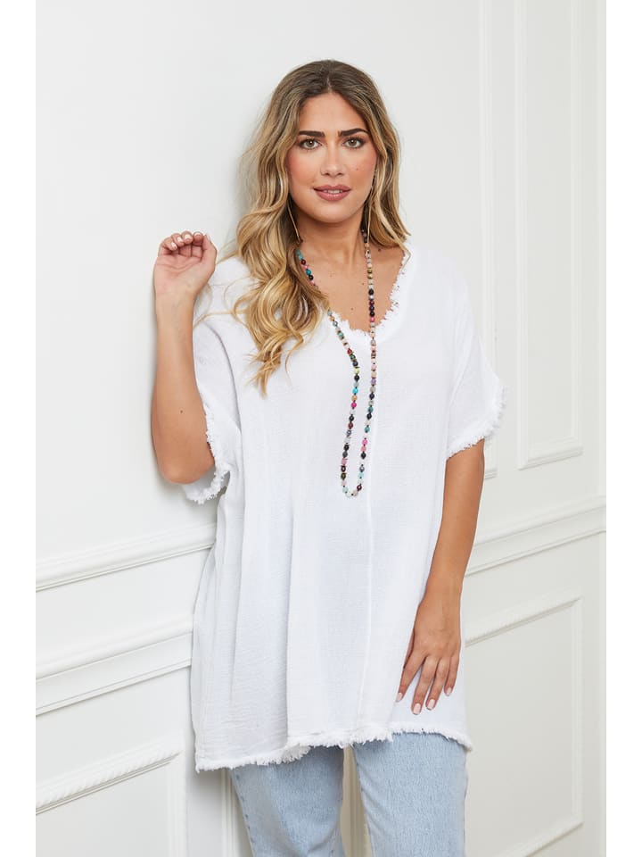 Plus Size Company Tunika w kolorze białym rozmiar: 44