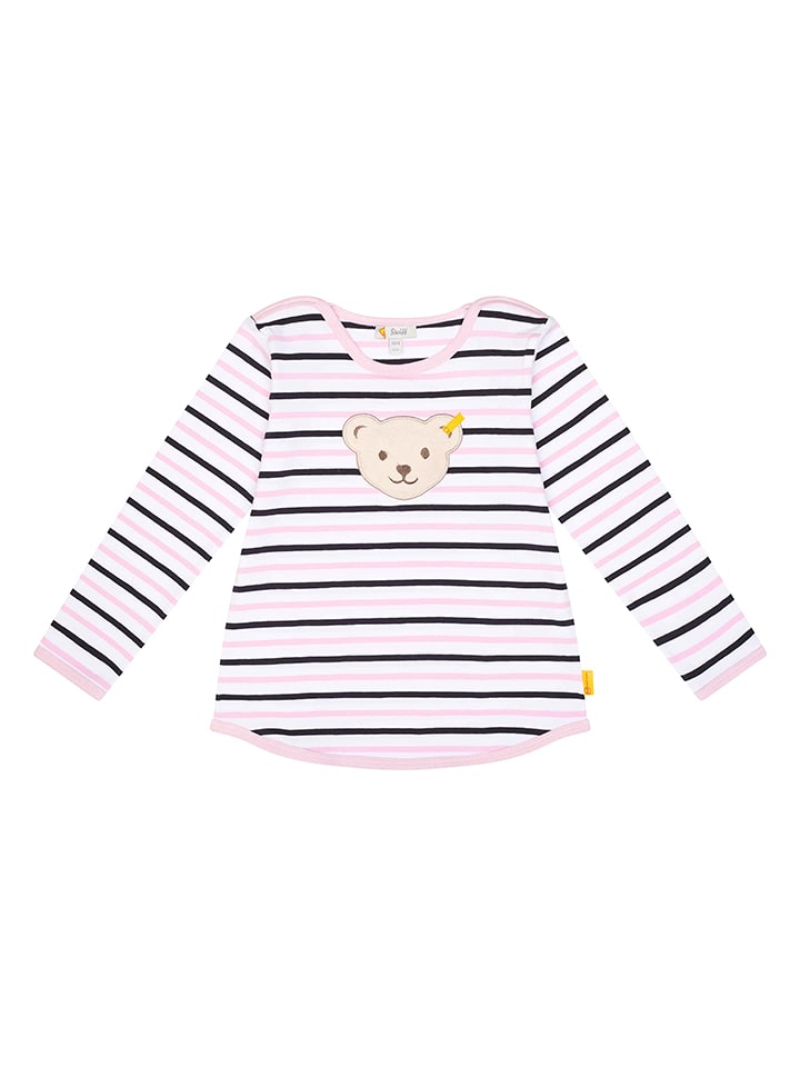 Koszulka w kolorze biało-czarno-jasnoróżowym