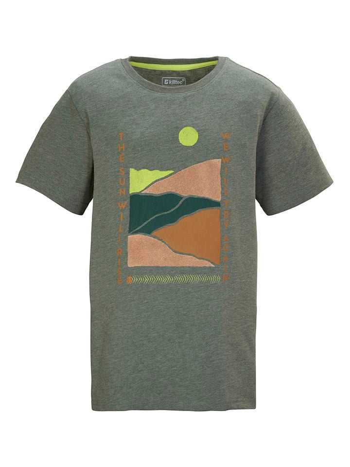 Killtec Koszulka funkcyjna "Kos" w kolorze khaki rozmiar: 164