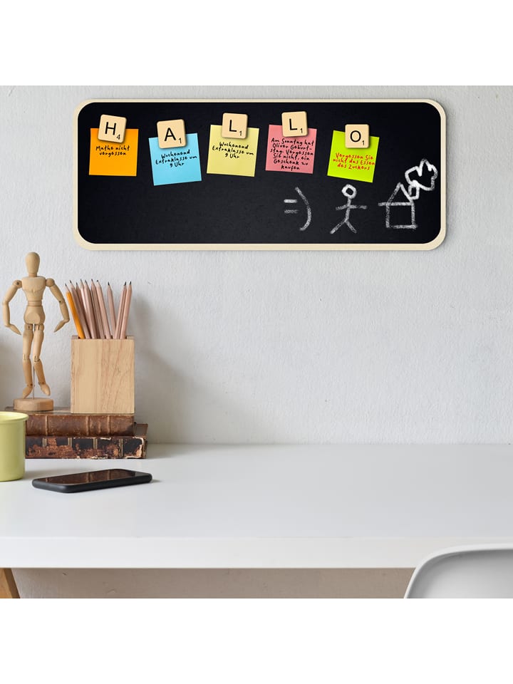 hippodino Tablica magnetyczna w kolorze czarnym z akcesoriami - 40 x 15 x 1 cm rozmiar: onesize