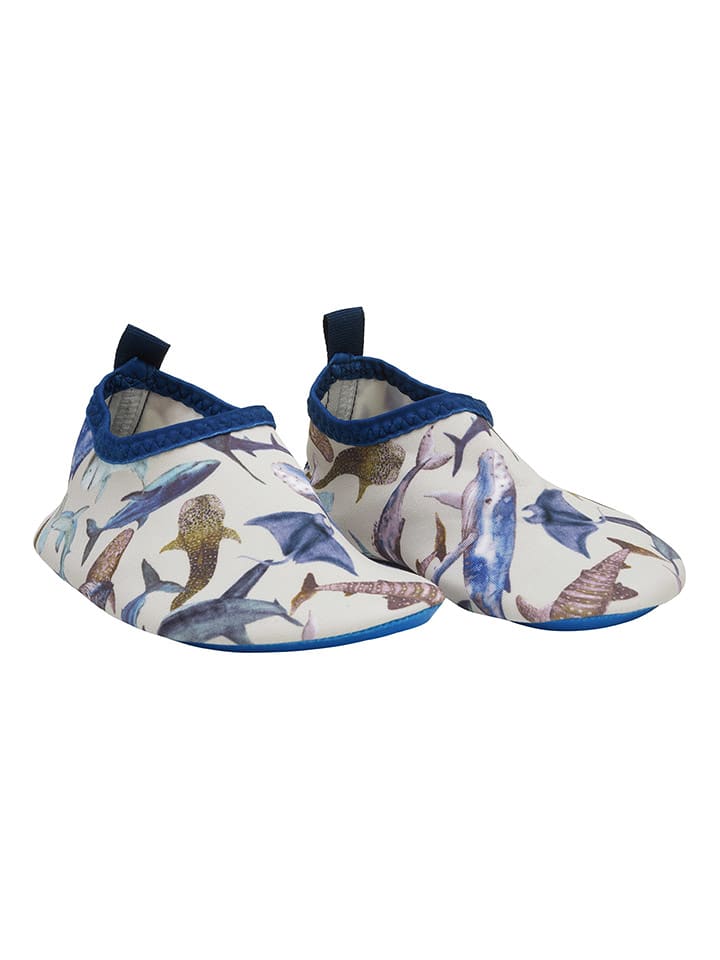 mikk-line Buty kąpielowe w kolorze kremowo-niebieskim rozmiar: 29/30