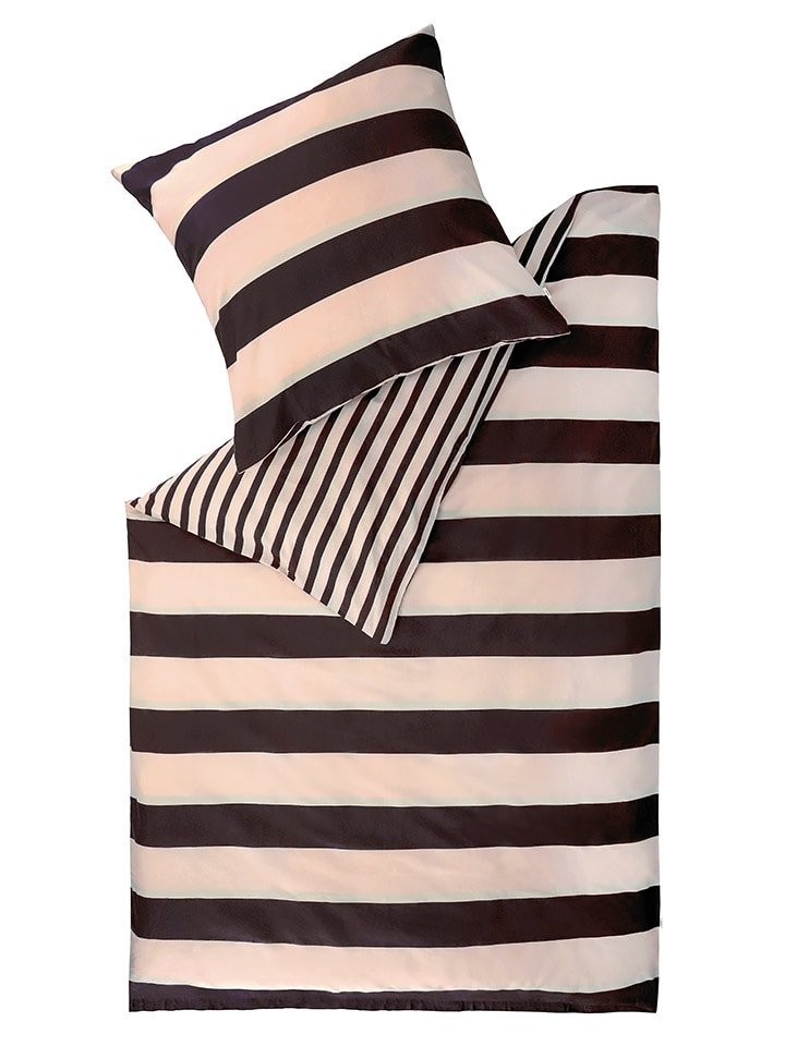 ESPRIT Komplet pościeli renforcé "Fun" w kolorze czarno-brązowym rozmiar: 135x200 cm