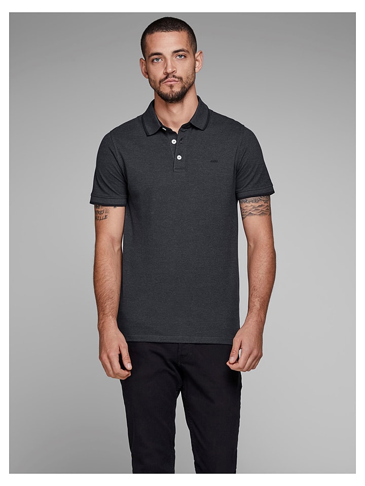 Jack & Jones Koszulka polo w kolorze antracytowym rozmiar: XXL