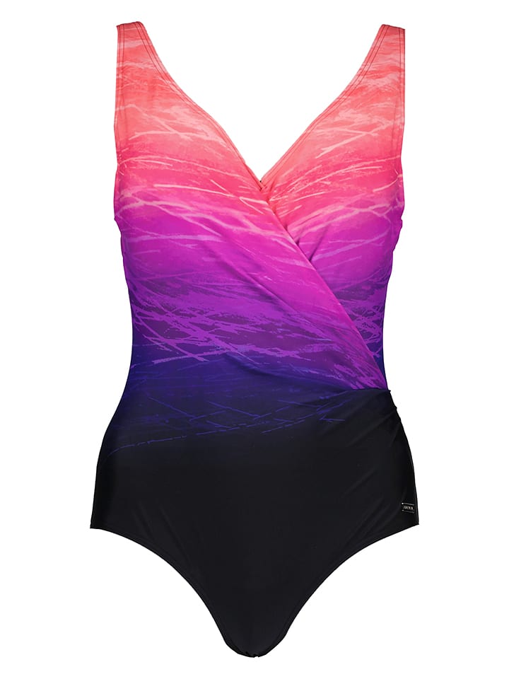 Strój kąpielowy w kolorze różowo-czarnym