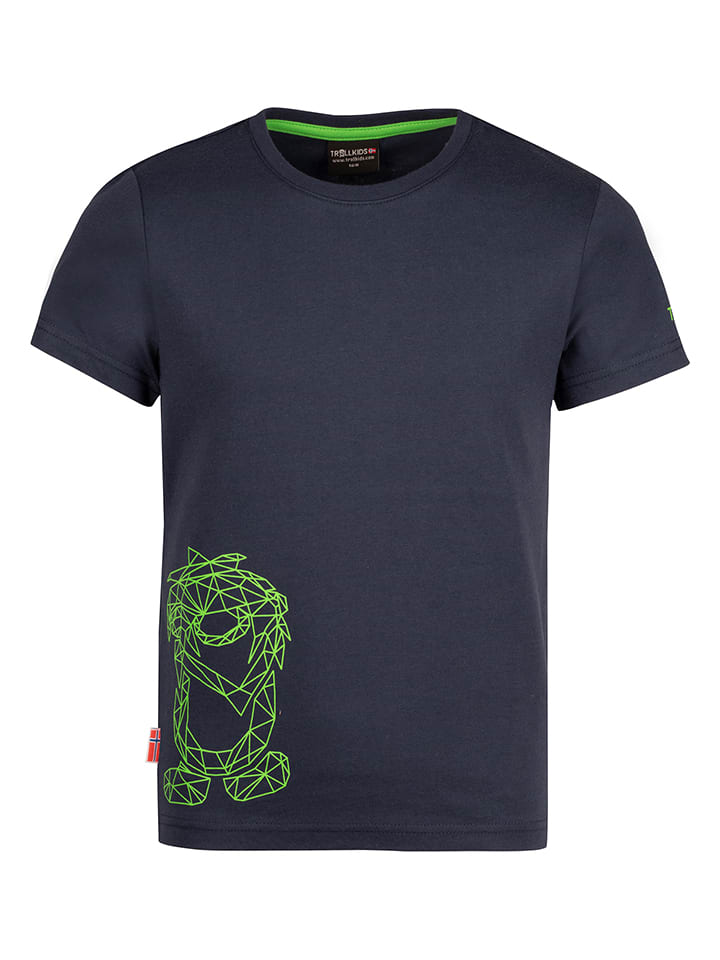Trollkids Koszulka funkcyjna "Oppland" w kolorze granatowym rozmiar: 116