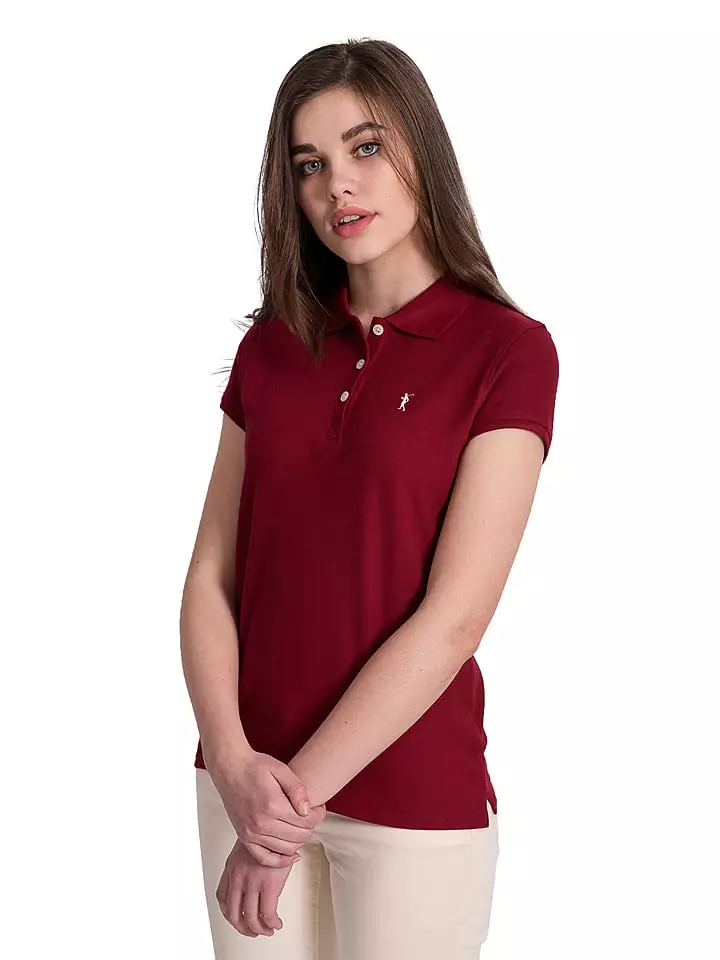 Koszulka polo w kolorze bordowym