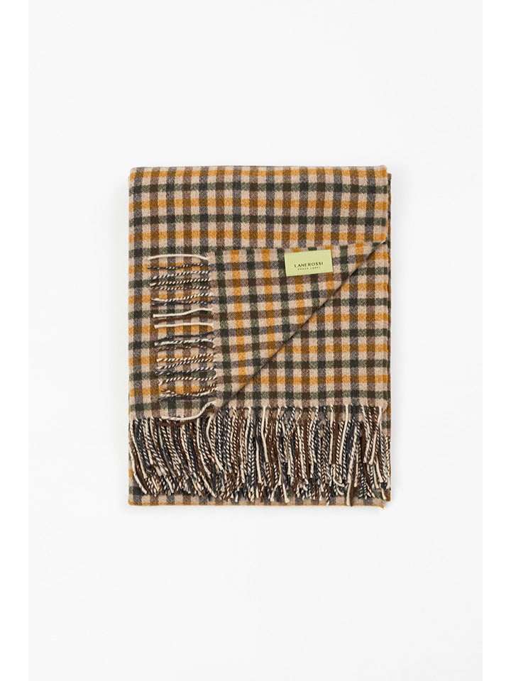 Lanerossi Koc w kolorze beżowo-żółto-czarnym - 180 x 130 cm rozmiar: onesize