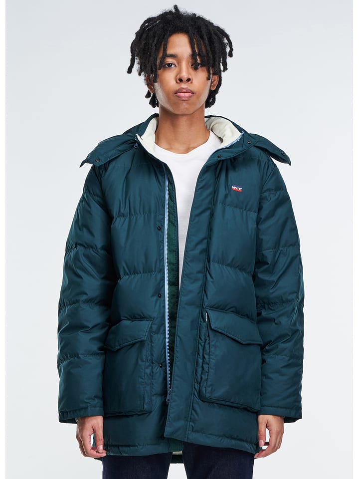 Levi´s Kurtka pikowana w kolorze zielonym rozmiar: M