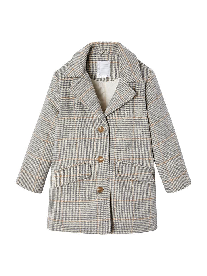 vertbaudet Płaszcz zimowy w kolorze szaro-jasnobrązowym rozmiar: 134