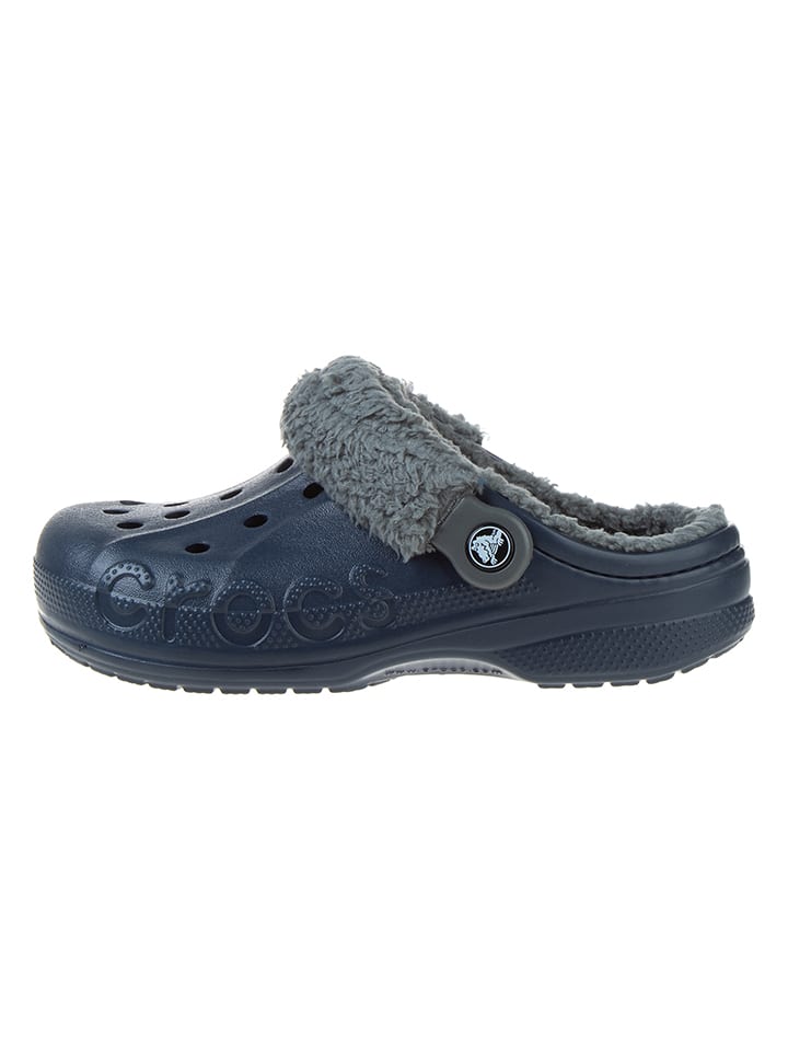 Crocs Chodaki "Baya Lined Fuzz Strap" w kolorze granatowo-antracytowym rozmiar: 38/39