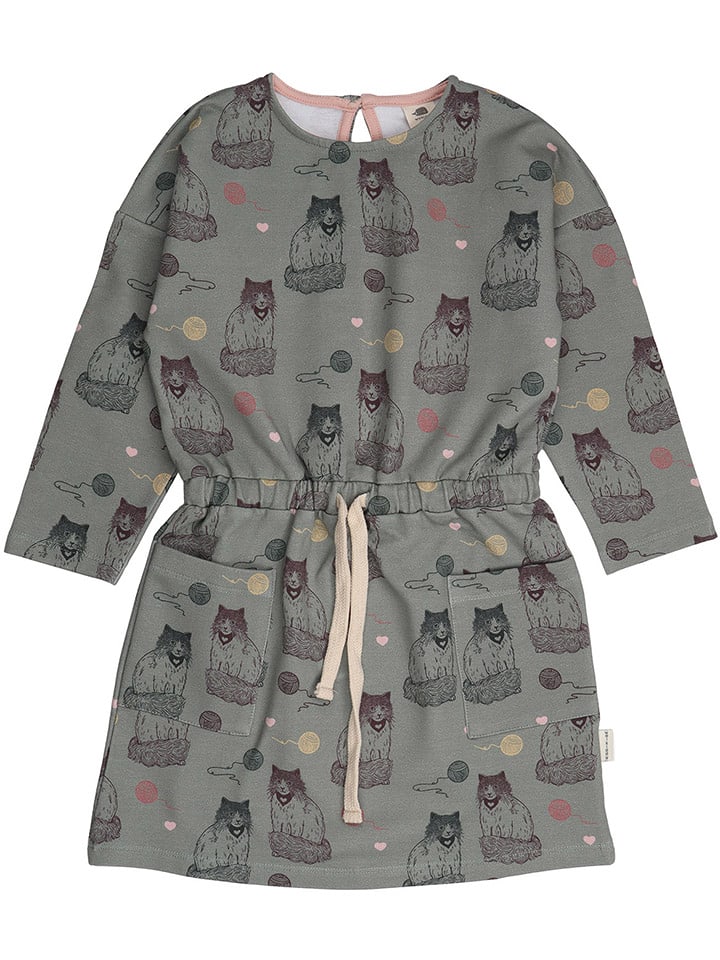 Walkiddy Sukienka dresowa w kolorze szarym rozmiar: 98