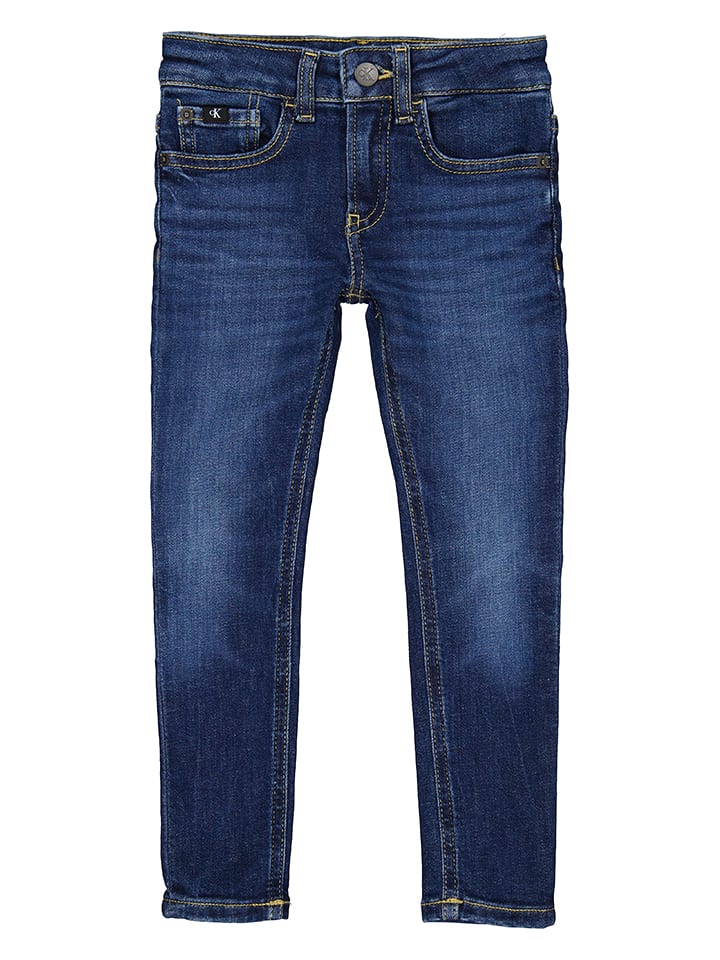 Dżinsy - Skinny fit - w kolorze niebieskim