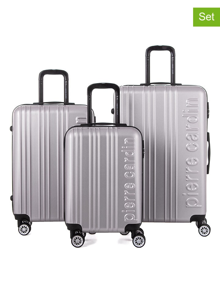 Pierre Cardin Walizki (3 szt.) "Berlin" w kolorze srebrnym rozmiar: onesize