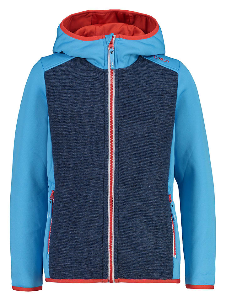 Kurtka polarowa w kolorze błękitno-granatowym