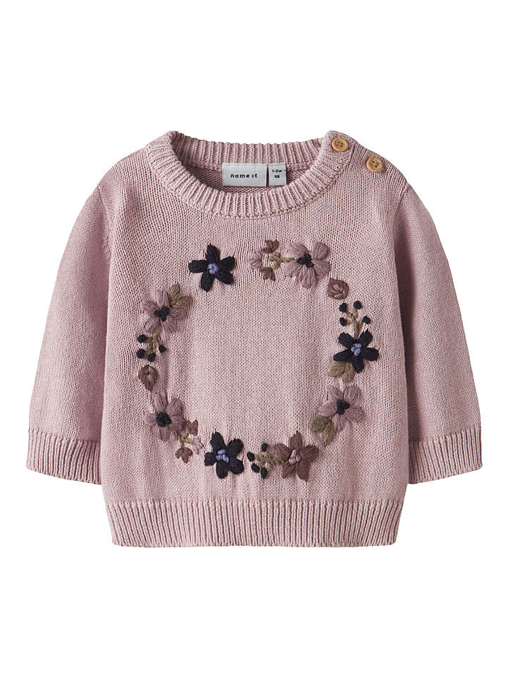 name it Sweter "Opair" w kolorze szaroróżowym rozmiar: 56