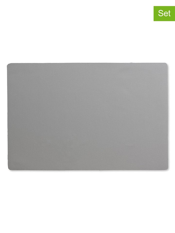 Podkładka (4 szt.) w kolorze szarym - (D)45 x (S)30 cm