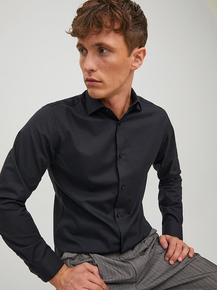 Jack & Jones Koszula - Slim fit - w kolorze czarnym rozmiar: XXL