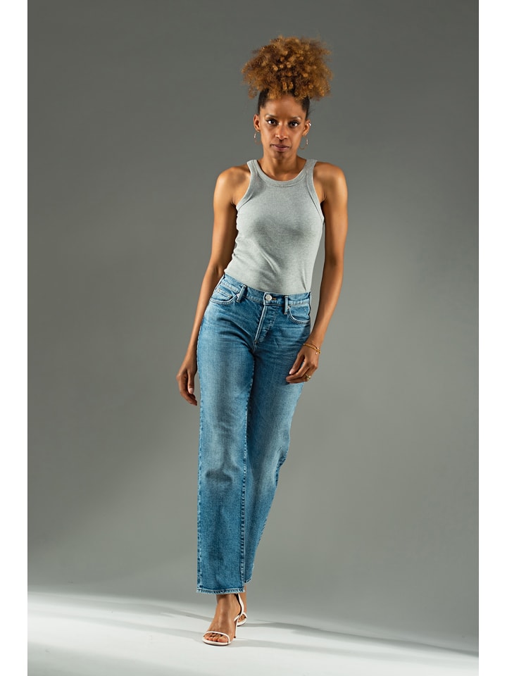 Dżinsy "Jennifer" - Regular fit - w kolorze niebieskim