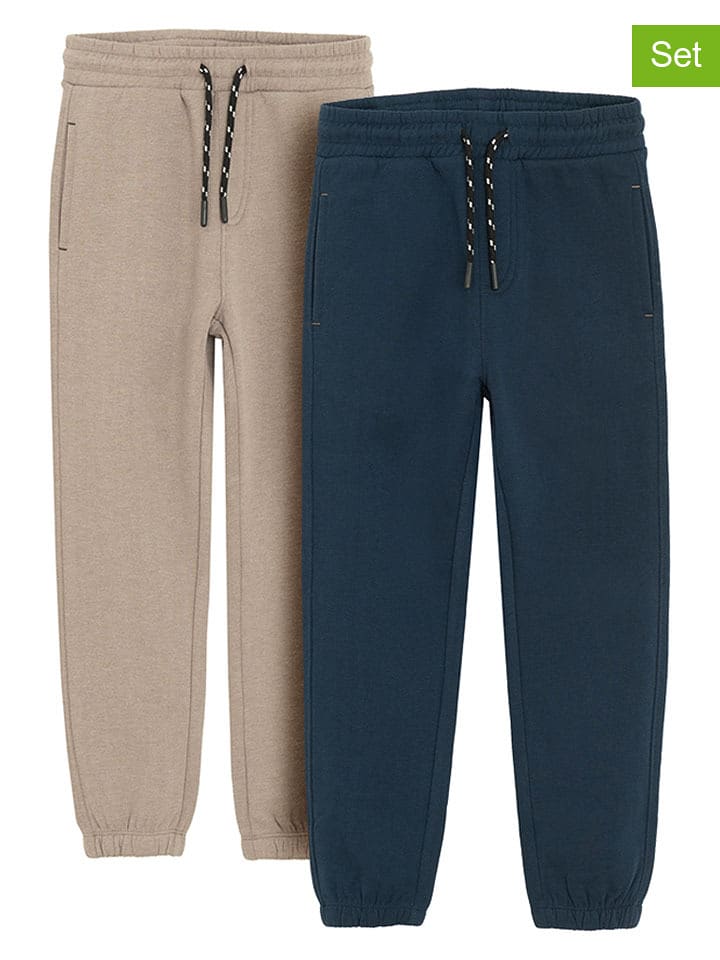 COOL CLUB Spodnie dresowe (2 pary) w kolorze granatowo-beżowym rozmiar: 98