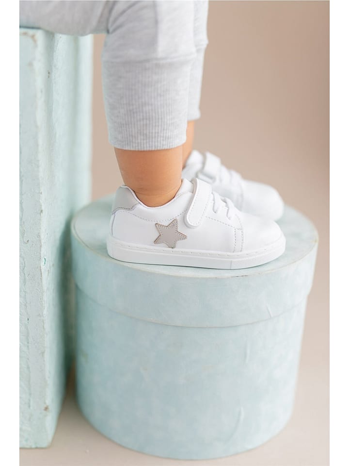First Step Sneakersy "Star" w kolorze biało-szarym rozmiar: 25