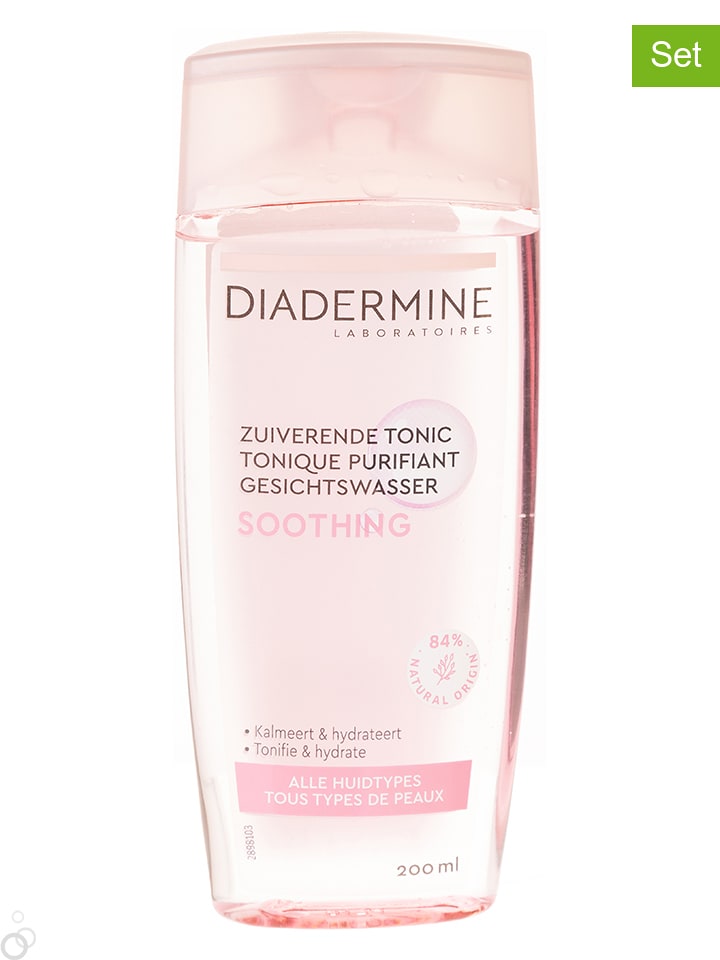DIADERMINE Toniki do twarzy (3 szt.) "Soothing" - po 200 ml rozmiar: onesize