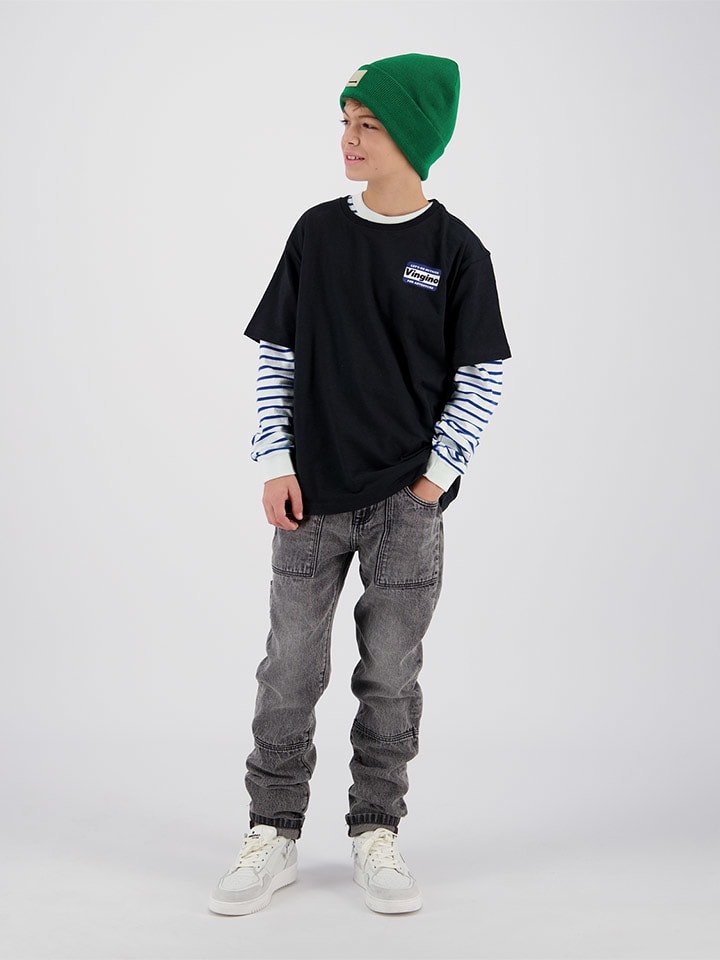 Vingino Koszulka "Jilfon" w kolorze granatowo-białym rozmiar: 140