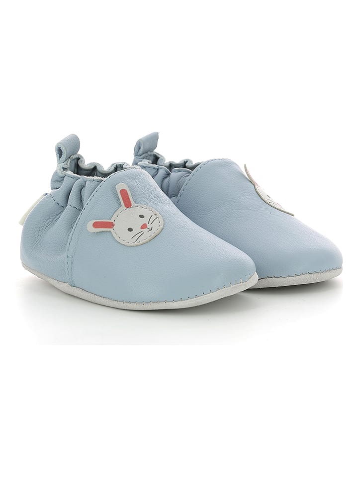 Skórzane buty "Mimirabbit" w kolorze błękitnym do raczkowania