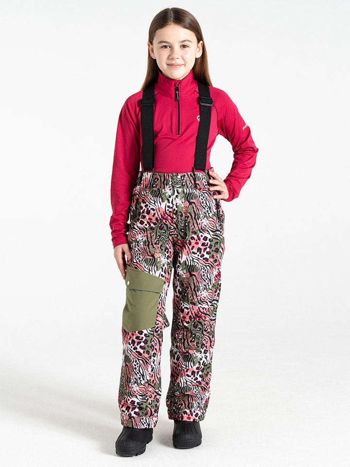 Dare 2b Spodnie narciarskie "Pow" w kolorze jasnoróżowo-oliwkowym rozmiar: 176