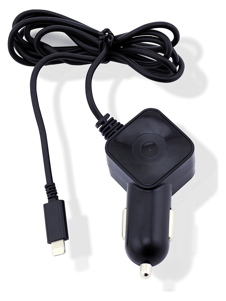 Samochodowy adapter ładujący Lightning w kolorze czarnym