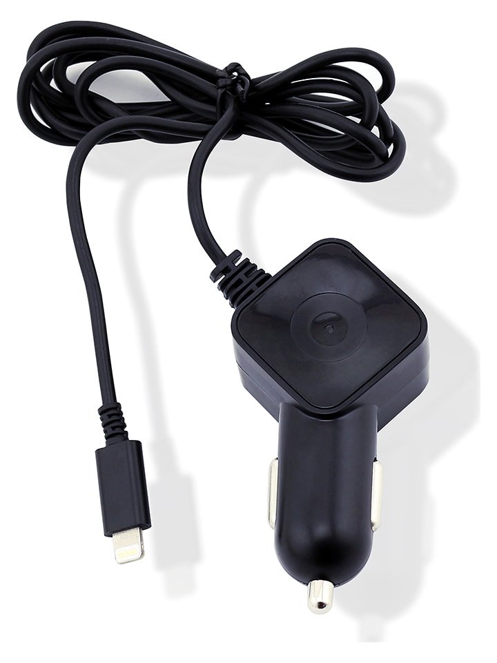 Samochodowy adapter ładujący Lightning w kolorze czarnym