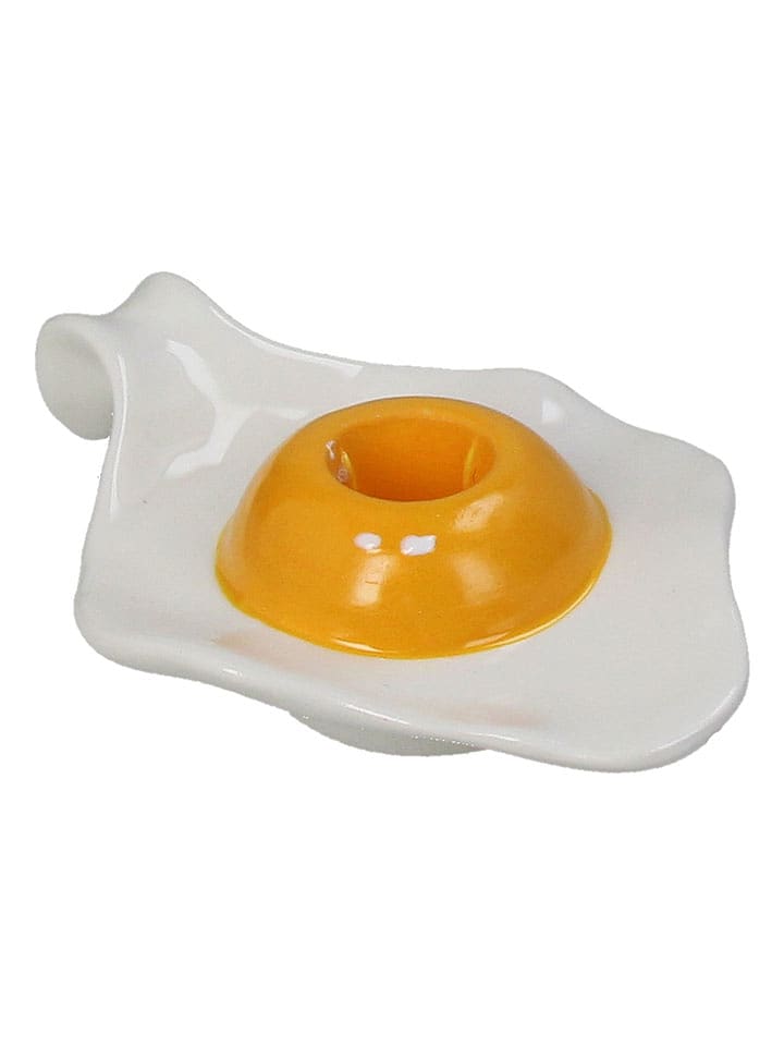 Kersten Świecznik "Egg" w kolorze biało-złotym - 15 x 10 x 4 cm rozmiar: onesize