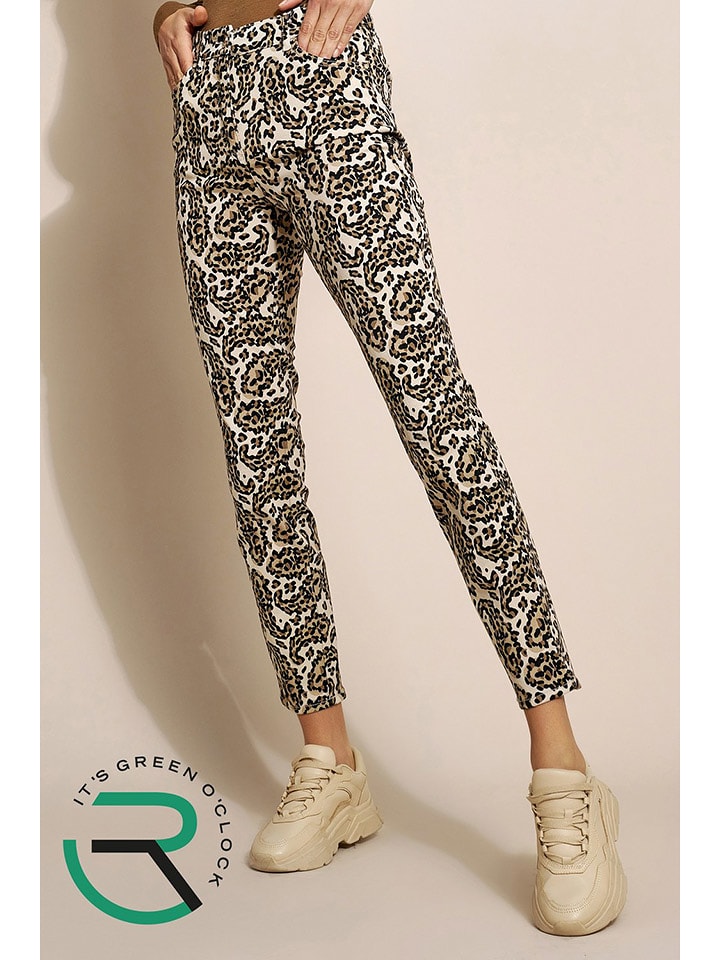 Rosner Spodnie "Audrey" w kolorze beżowo-brązowym rozmiar: 46/L30