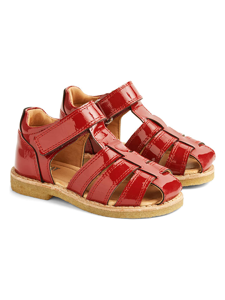 Wheat Skórzane półsandały "Bailey" w kolorze czerwonym rozmiar: 34