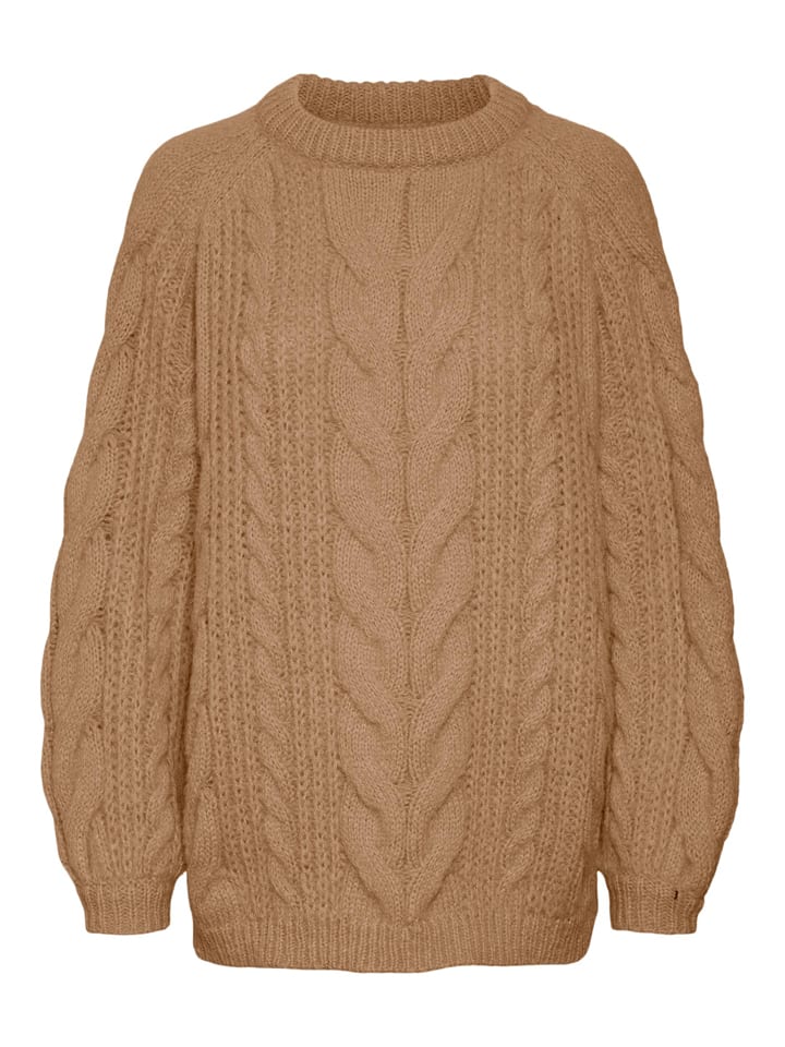 Vero Moda Sweter "Wine" w kolorze jasnobrązowym rozmiar: XS
