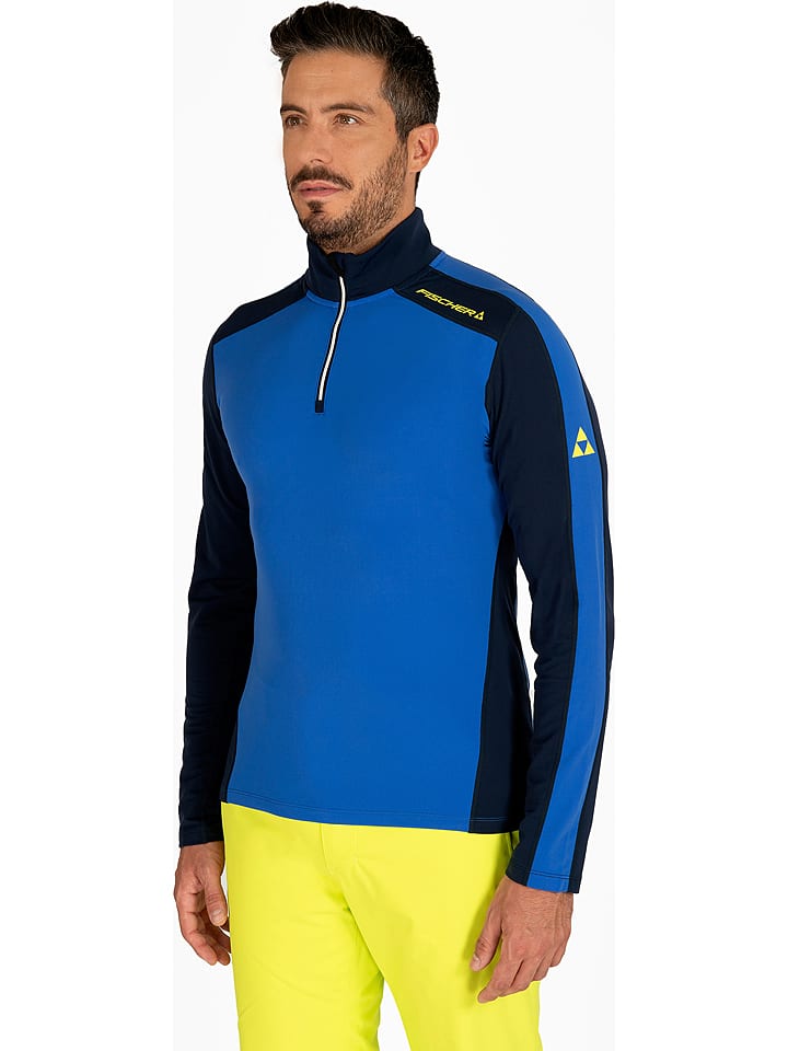 Fischer Bluza polarowa "Golm" w kolorze niebiesko-czarnym rozmiar: L