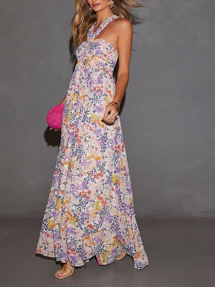 Milan Kiss Sukienka w kolorze niebiesko-fioletowo-białym rozmiar: XL