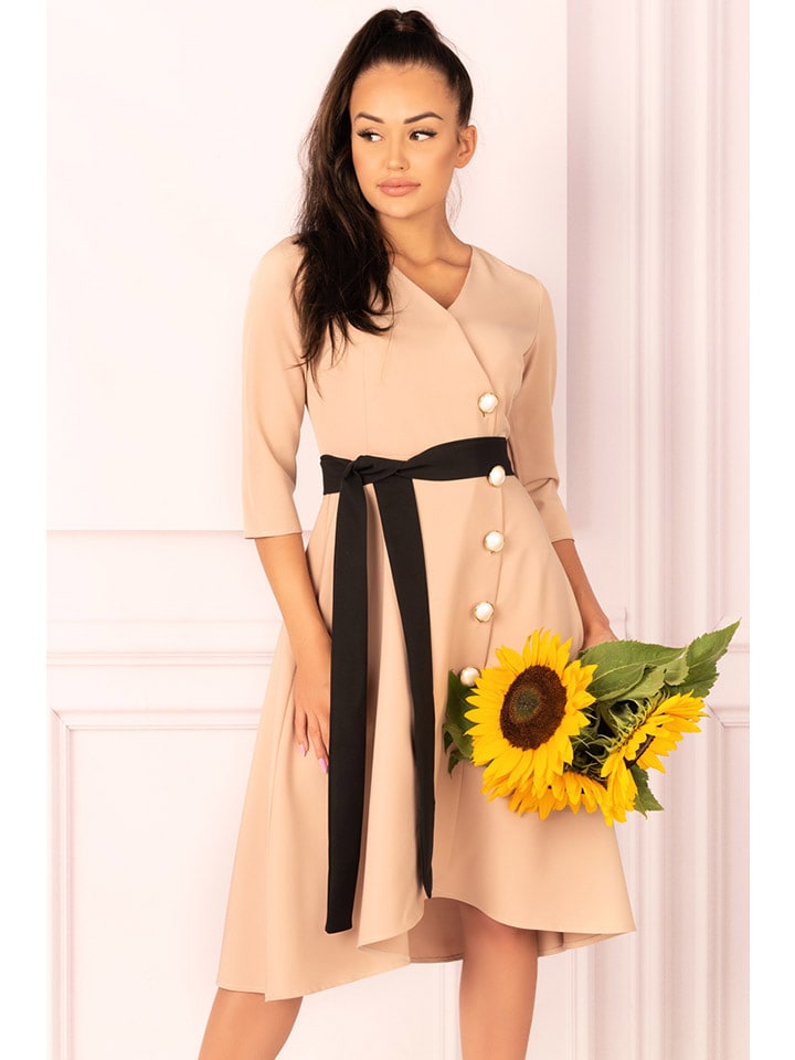 Merribel Sukienka "Miramen" w kolorze beżowym rozmiar: L