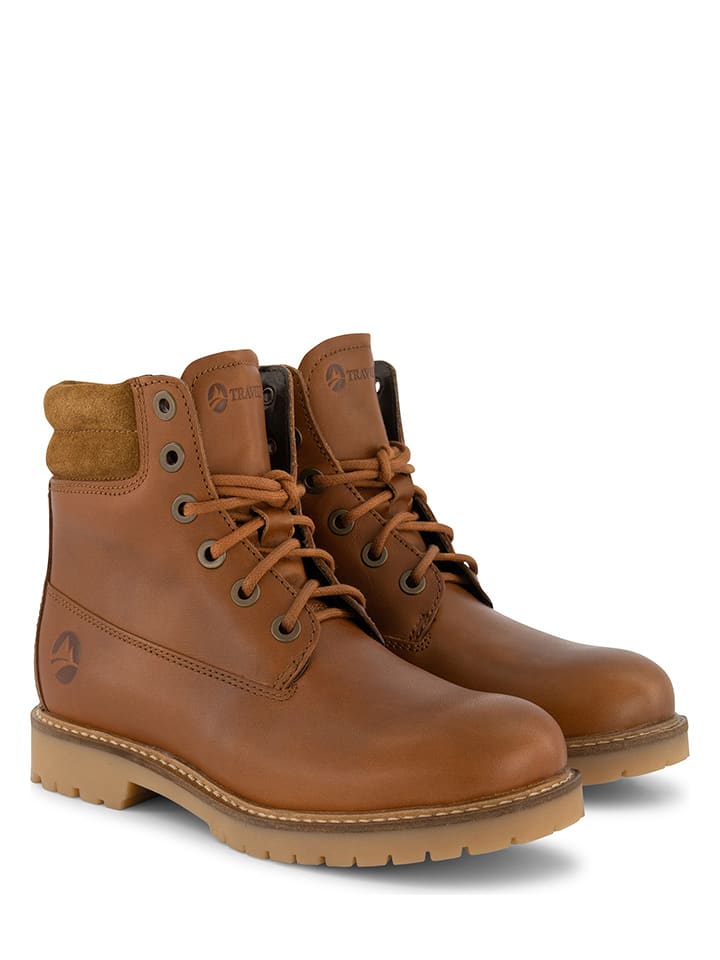 Skórzane botki "Ljosland" w kolorze jasnobrązowym