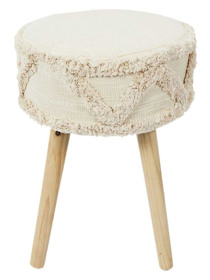 Ethnical Life Hocker w kolorze jasnobrązowo-beżowym - (W)41 x Ø 30 cm rozmiar: onesize