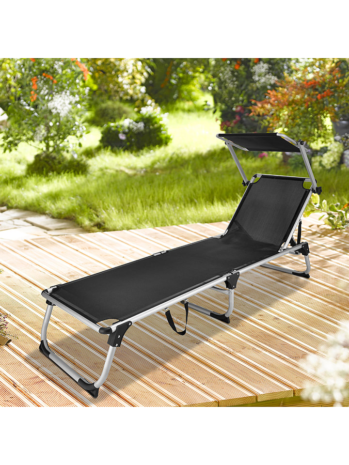 Profigarden Leżak w kolorze czarnym - 187 x 60 x 30 cm rozmiar: onesize